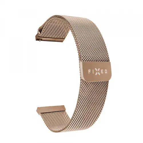 Curea Fixed Mesh pentru Samsung Galaxy Watch / Huawei Watch Series, 20mm, Roz Auriu