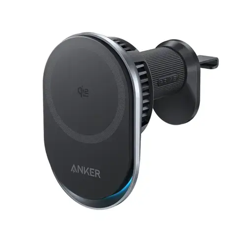 Incarcator Auto Wireless Anker Prime MagGo AirCool, Qi2 25W, TEC Cooling, pentru grila de aerisire pentru iPhone seria 12-17 (Negru)