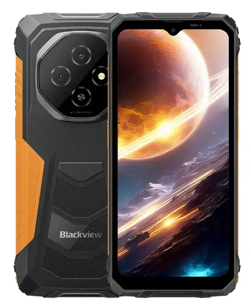 Telefon mobil Blackview FORT 1, Ecran IPS LCD 6.56inch, Procesor Unisoc Tiger T615 Octa-Core, 4GB RAM, 128GB Flash, Camera Duala 16 + 2 MP, Bluetooth, Wi-Fi, Android, 4G, Dual SIM (Negru/Portocaliu)
