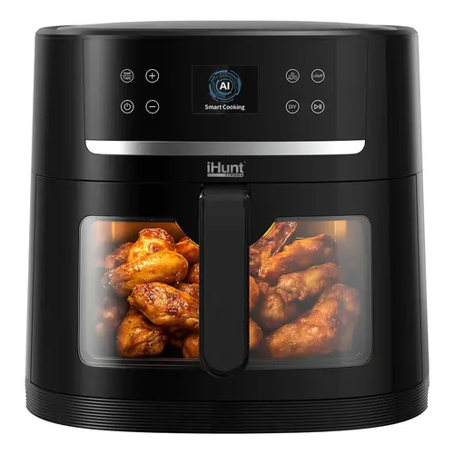 Friteuza cu aer cald BRO Air Fryer AI Chef 8L, 1800 W, 80-200 C (Negru)