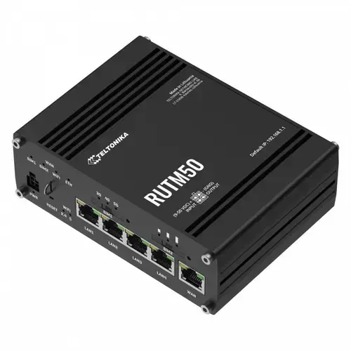 Router Wireless Teltonika RUTM50, 5G, 3,4 Gb/s, 2 SIM, compatibil cu 4G