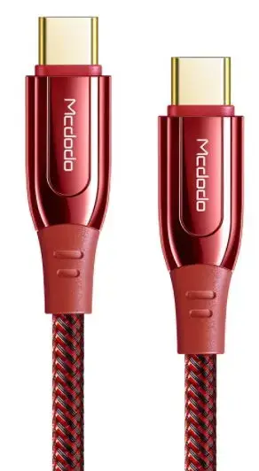 Cablu de date Mcdodo Super Charge CA-8124, USB Type-C - USB Type-C, 2 m, 100 W (Rosu)