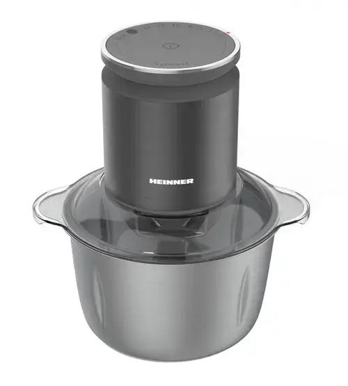 Tocator de legume HEINNER HMC-KD800SS, 800 W, 3 l, Viteza variabila (Gri antracit)
