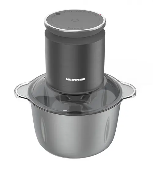 Tocator de legume HEINNER HMC-KD800SS, 800 W, 3 l, Viteza variabila (Gri antracit)
