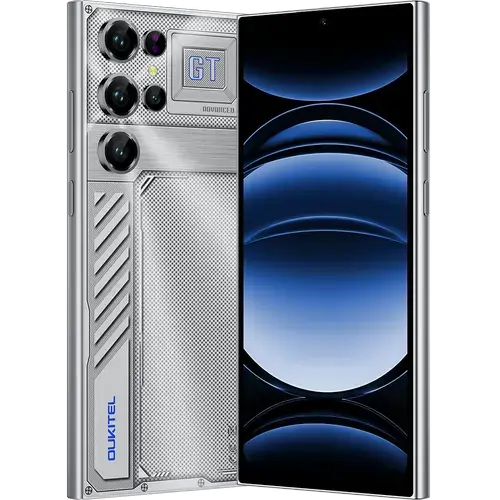 Telefon Mobil Oukitel C61 GT, Procesor Octa-Core Unisoc Tiger T615, Ecran IPS LCD touchscreen 6.88inch, 4GB RAM, 128GB Flash, Camera 13MP, Wi-Fi, 4G, Dual Sim, Android (Argintiu)