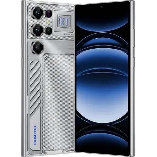 Telefon Mobil Oukitel C61 GT, Procesor Octa-Core Unisoc Tiger T615, Ecran IPS LCD touchscreen 6.88inch, 4GB RAM, 128GB Flash, Camera 13MP, Wi-Fi, 4G, Dual Sim, Android (Argintiu)