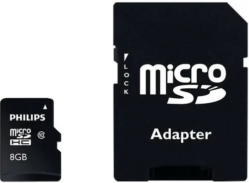 Card de memorie Philips FM08MP45B/10, microSDHC, 8 GB, Clasa 10 + Adaptor SD
