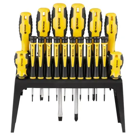 Set Surubelnite Fieldmann FDS 5008-18R, 18 Piese (Negru/Galben)