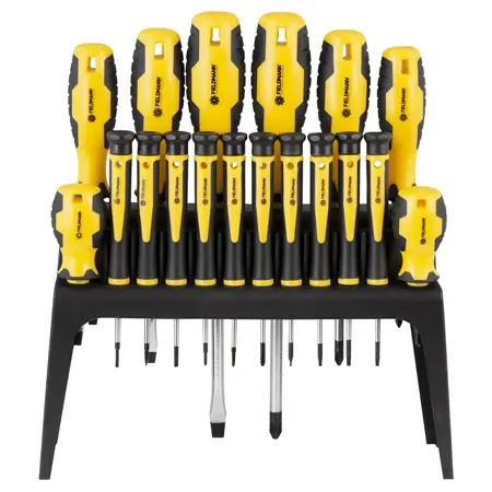 Set Surubelnite Fieldmann FDS 5008-18R, 18 Piese (Negru/Galben)