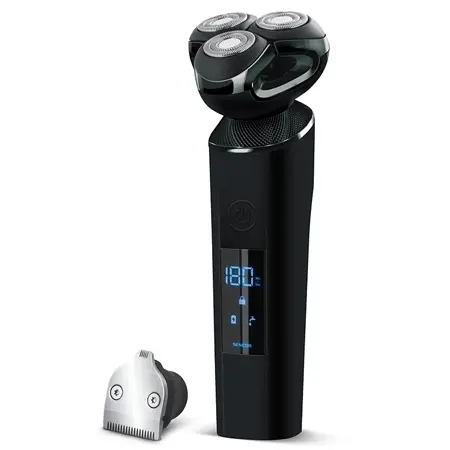 Aparat de ras rotativ SENCOR SMS7000BK, autonomie 180 de minute, lame din otel inoxidabil (Negru)