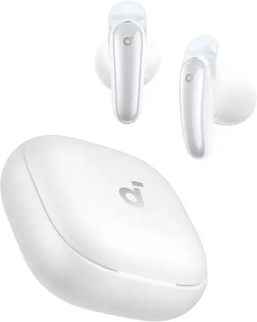 Casti True Wireless Anker Soundcore Liberty Buds, Semi in-Ear, ANC, Autonomie 30 de ore, Bluetooth 6.1 (Alb)