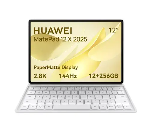 Tableta Huawei MatePad 12 X PaperMatte Edition 2025, Procesor HiSilicon Kirin T92B Octa-Core, Ecran LCD 12inch, 12GB RAM, 256GB Flash, 50MP, Wi-Fi, Bluetooth, Harmony OS + Tastatura Huawei (Alb)