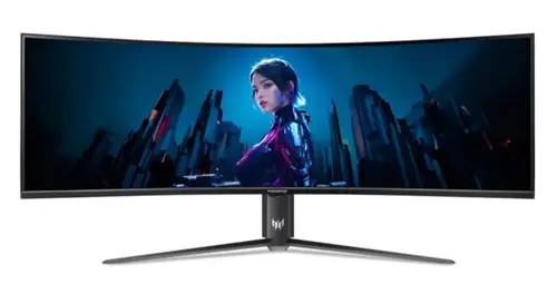 Monitor Gaming VA LED Acer Predator 57inch Z57bmiiphuzx, DUAL UHD (7680 x 2160), HDMI, Ecran curbat, Boxe, 120 Hz, 1 ms (Negru)
