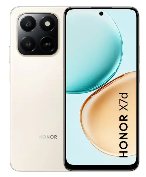 Telefon Mobil HONOR X7D, Procesor Octa-Core Qualcomm SM6225 Snapdragon 685, Ecran TFT LCD 6.77inch, 8GB RAM, 256GB Flash, Camera Duala 108 + AUX, Wi-Fi, 4G, Dual Sim, Android (Auriu)