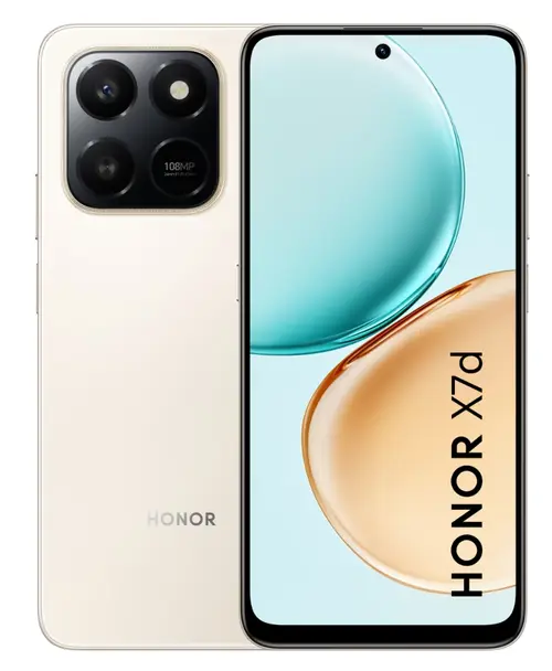 Telefon Mobil HONOR X7D, Procesor Octa-Core Qualcomm SM6225 Snapdragon 685, Ecran TFT LCD 6.77inch, 8GB RAM, 256GB Flash, Camera Duala 108 + AUX, Wi-Fi, 4G, Dual Sim, Android (Auriu)