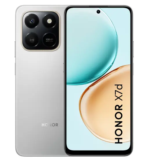 Telefon Mobil HONOR X7D, Procesor Octa-Core Qualcomm SM6225 Snapdragon 685, Ecran TFT LCD 6.77inch, 8GB RAM, 256GB Flash, Camera Duala 108 + AUX, Wi-Fi, 4G, Dual Sim, Android (Argintiu)
