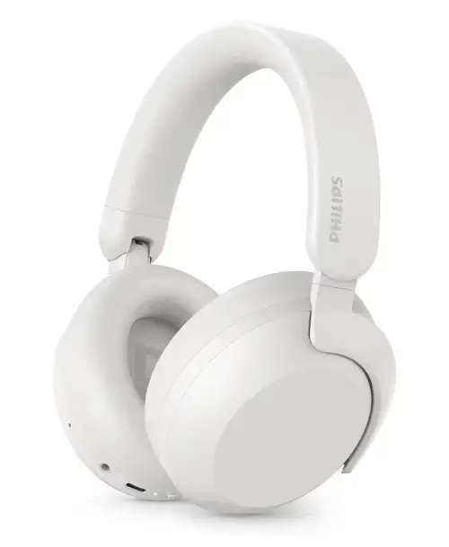 Casti Stereo Wireless Over Ear Philips TAH8000WT/00, Bluetooth, Hybrid ANC, 4 Microfoane, Autonomie 50 ore (Alb)