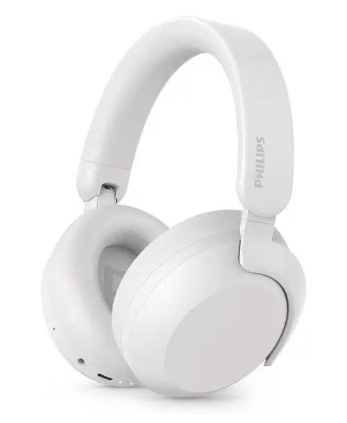 Casti Stereo Wireless Over Ear Philips TAH8000WT/00, Bluetooth, Hybrid ANC, 4 Microfoane, Autonomie 50 ore (Alb)