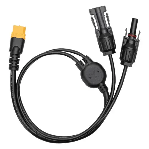 Cablu de incarcare Anker Solix A24V7011, MC4-la-XT-60, 0.5m (Negru)