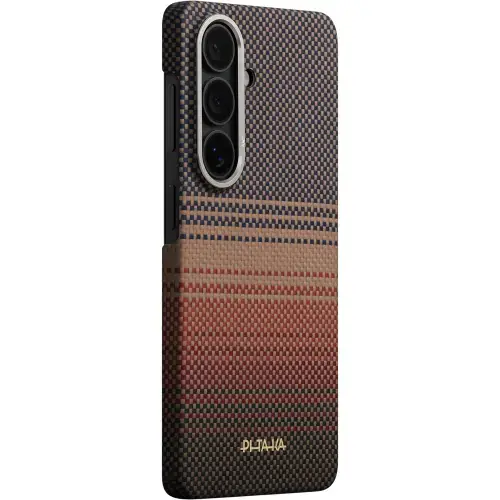 Carcasa Pitaka Edge cu MagSafe, Aramid, ultra-subtire, Sunset, pentru Samsung Galaxy S26 Plus (Portocaliu)