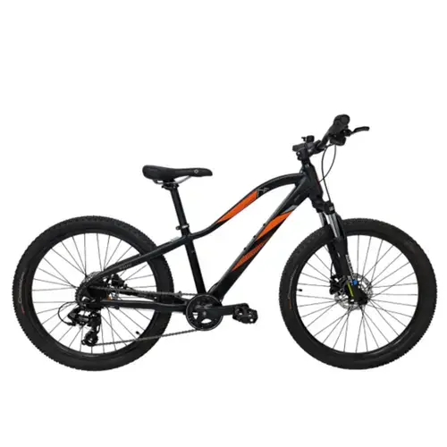 Bicicleta Copii Prophete 11721, roti 24 inch, 8 viteze, Negru/Portocaliu