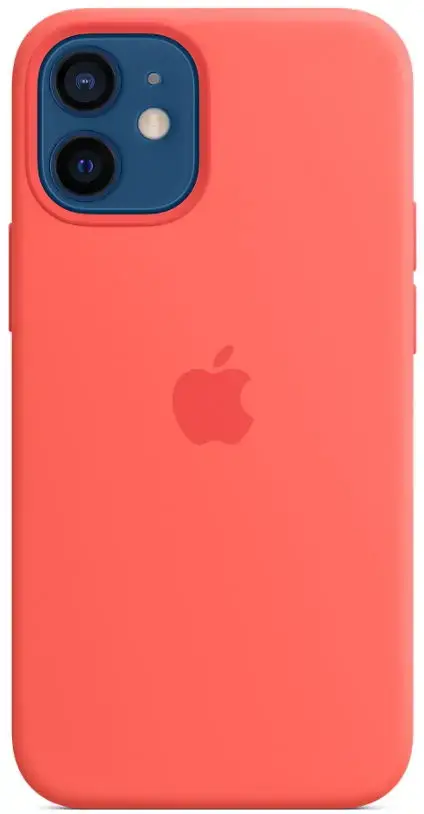 Protectie Spate Apple MHKP3ZM/A pentru Apple iPhone 12 mini, Silicon (Roz/Rosu)