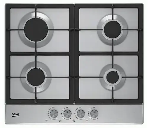 Plita pe gaz incorporabila Beko HIAG64225SX, 58 cm, 4 zone, aprindere integrata, (Inox)