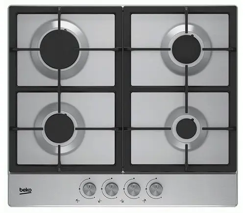 Plita pe gaz incorporabila Beko HIAG64225SX, 58 cm, 4 zone, aprindere integrata, (Inox)