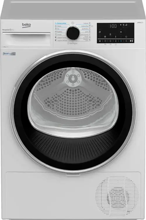 Uscator de rufe BEKO B5T69233, Pompa de caldura, 9kg, 15 programe (Alb)