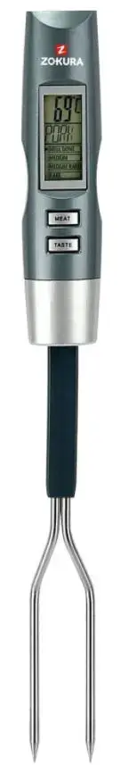 Termometru digital pentru carne Zokura Z1201, - 50 / 300°C, grade Celsius °C si Fahrenheit °F (Inox)