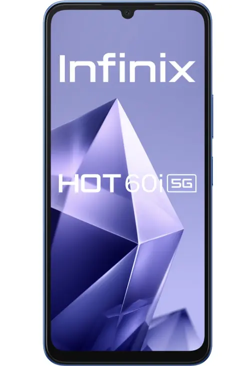 Telefon Mobil Infinix Hot 60i, Procesor Mediatek Dimensity 6400, Ecran IPS LCD 6.75inch, 8GB RAM, 256GB Flash, Camera 50 MP, Wi-Fi, 5G, Dual Sim, Android (Albastru)