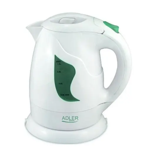 Fierbator de apa Adler AD 08 BIALY, 1 L, 850 W (Alb/Verde)