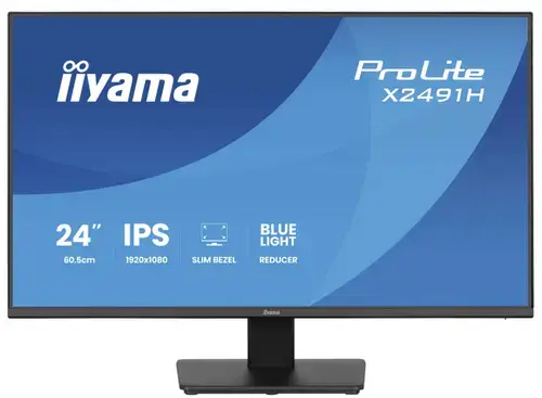 Monitor IPS LED iiyama 23.8inch X2491H-B1, Full HD (1920 x 1080), HDMI, DisplayPort, 120 Hz, 1 ms (Negru)