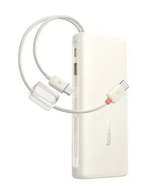 Acumulator extern Baseus EnerFill FC41 20.000 mAh, 100W, Digital Display, cablu USB-C inclus (Alb)