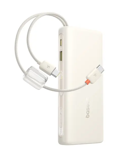 Acumulator extern Baseus EnerFill FC41 20.000 mAh, 100W, Digital Display, cablu USB-C inclus (Alb)