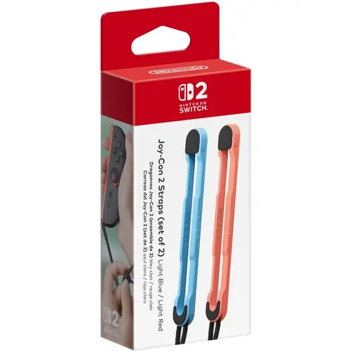 Set 2 curele pentru Nintendo Switch Joy-Con 2, Light Blue/Light Red