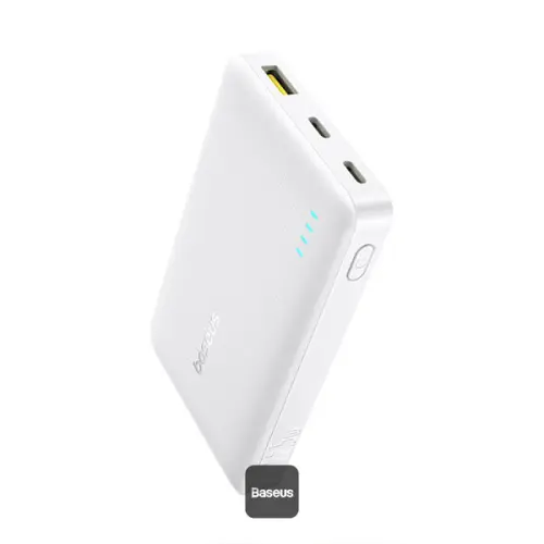 Acumulator extern Baseus EnerFill FP21 10.000 mAh, 22.5W, 2x USB-C, 1x USB-A (Alb)