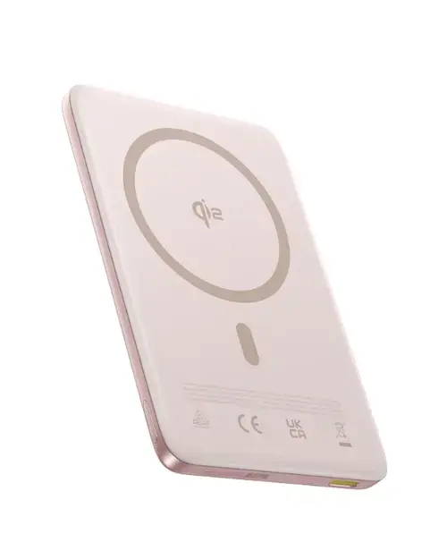 Acumulator extern Baseus PicoGo AM41, Ultra-Slim, Qi2 Magnetic, 10.000 mAh, 27W (Roz)