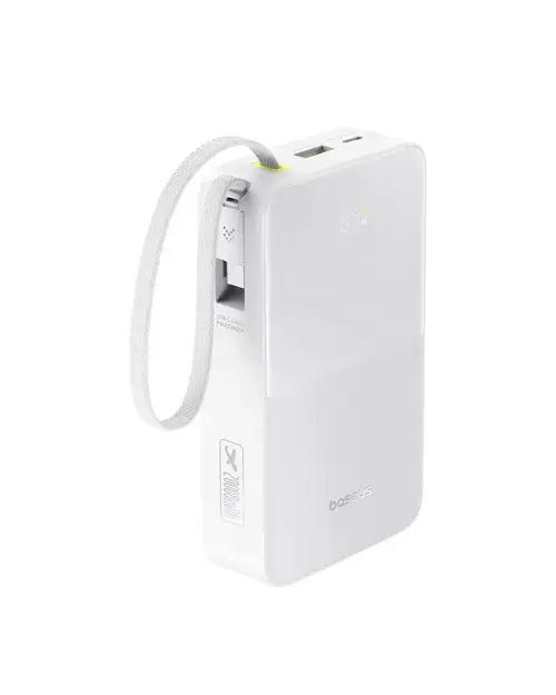 Acumulator extern Baseus EnerFill FC51 Bipow 2 Pro Digital 20.000 mAh, 22.5W, USB-C, USB-A (Alb)