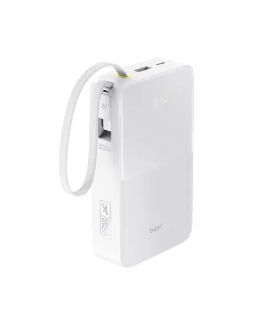 Acumulator extern Baseus EnerFill FC51 Bipow 2 Pro Digital 20.000 mAh, 22.5W, USB-C, USB-A (Alb)