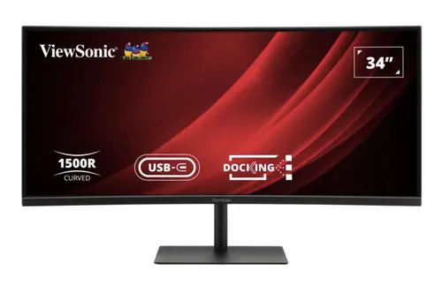 Monitor Gaming VA LED ViewSonic 34inch VG3419C-2, UWQHD (3440 x 1440), HDMI, DisplayPort, Boxe, Ecran curbat, 120 Hz, 3.5 ms (Negru)