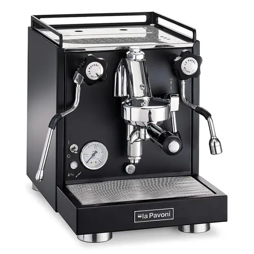 Espressor semi-profesional manual La Pavoni New Cellini Classic, 1400 W, Rezervor apa 2.9 l, Boiler 1.8 l, 15 bar, Manometre, E61 (Negru)