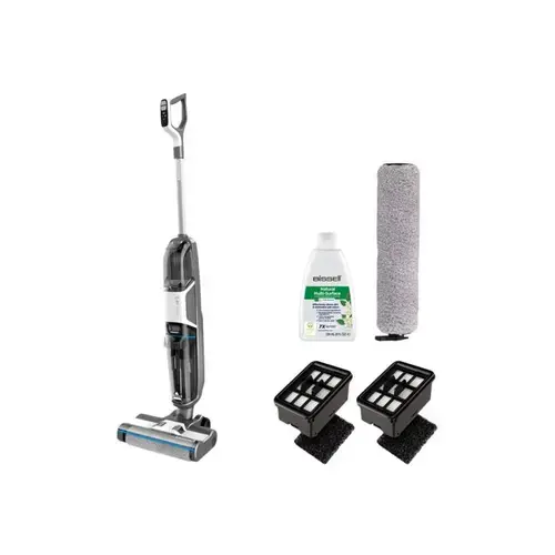 Aspirator vertical cu mop Bissell Crosswave HF3 Select 3639N, 255 W, Rezervor 0.53 l/0.41 l, Autonomie 25 minute, 70dB (Negru/Argintiu)