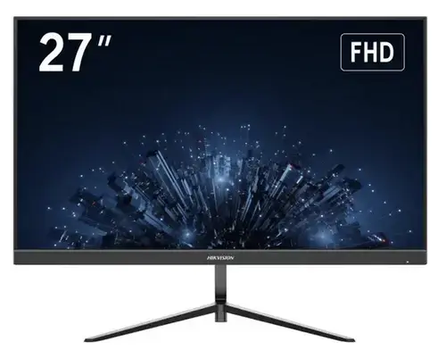 Monitor IPS LED Hikvision 27inch DS-D5027F3-2P2S, Full HD (1920 × 1080), VGA, HDMI, Boxe, 100 Hz (Negru)