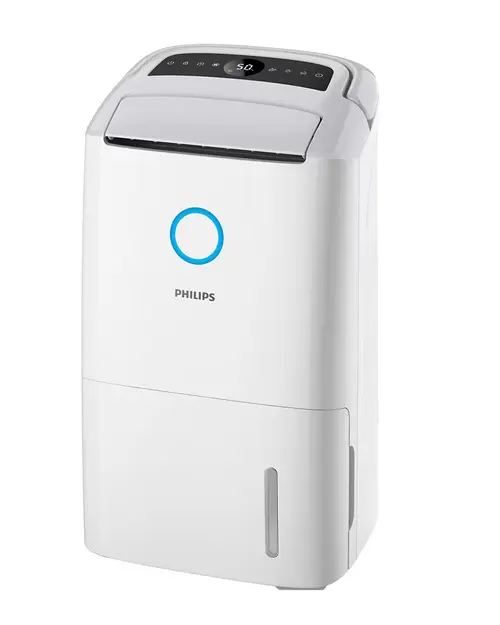 Dezumidificator si purificator 2 in 1 Philips Seria 5000 DE5305/11, pana la 26,5 L/D, Putere filtrare mare 270 m3(CADR), filtru HEPA NanoProtect, tehnologia AeraSense, mod uscare rufe, 4 viteze ale ventilatorului si 5 setari de umiditate (Alb)