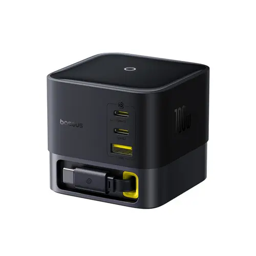 Incarcator retea Baseus Super GaN, Quick Charge 100W, 3 x USB Type-C, 1 x USB, P10164001123-00 (Negru)