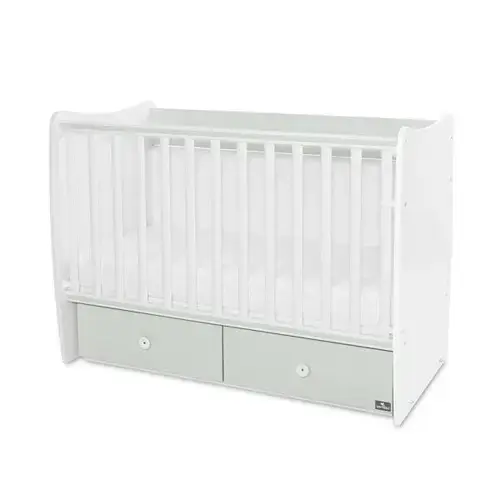 Patut balansoar Lorelli Matrix, 60 x 120 cm, transformabil, Alb/Verde
