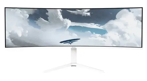 Monitor Gaming VA LED Arozzi 49inch AZ-NO-49TUW165-FST, DQHD (5120 x 1440), HDMI, DisplayPort, Ecran curbat, 165 Hz, 4 ms (Alb)