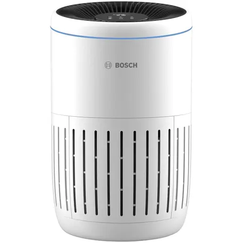 Purificator de aer Bosch Air 2000, CADR 180m3/h, Prefiltru, filtru HEPA H13, filtru carbon activ, senzor de praf, timer (Alb)