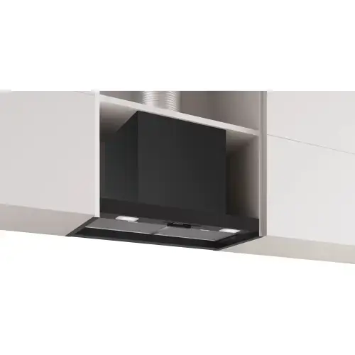 Hota incorporabila Bosch DBB63BC60, Putere de absorbtie 384 mc/h, Iluminare LED, Control mecanic, Clasa D, 60 cm (Negru)